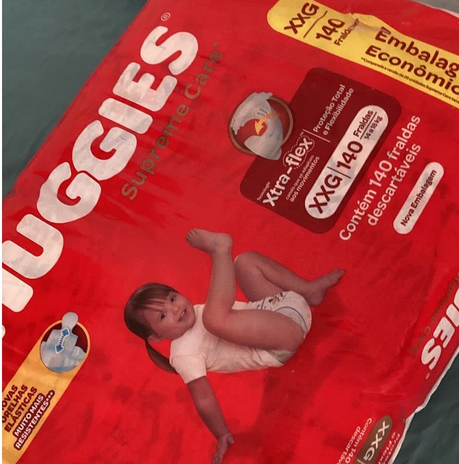 HUGGIES Fralda Supreme Care XXG - 140 fraldas, Cor: Vermelho