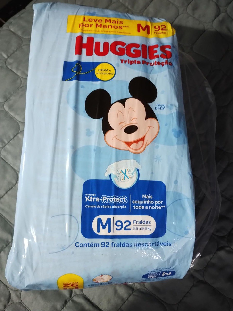 Huggies Tripla Proteção -Fralda, Tamanho M, 92 Fraldas