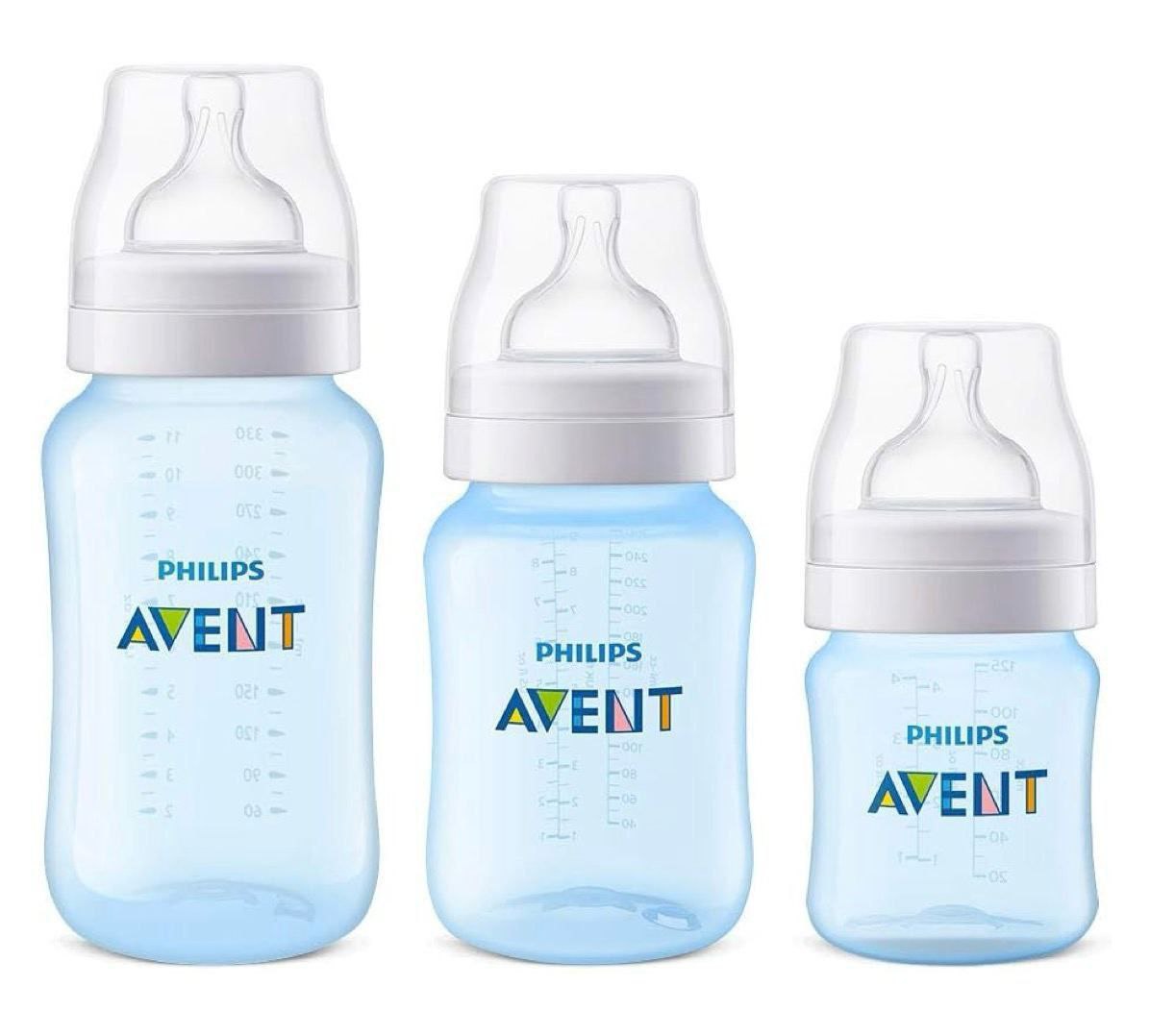 Kit Mamadeiras Avent Classic Azul 125, 260ml e 330ml