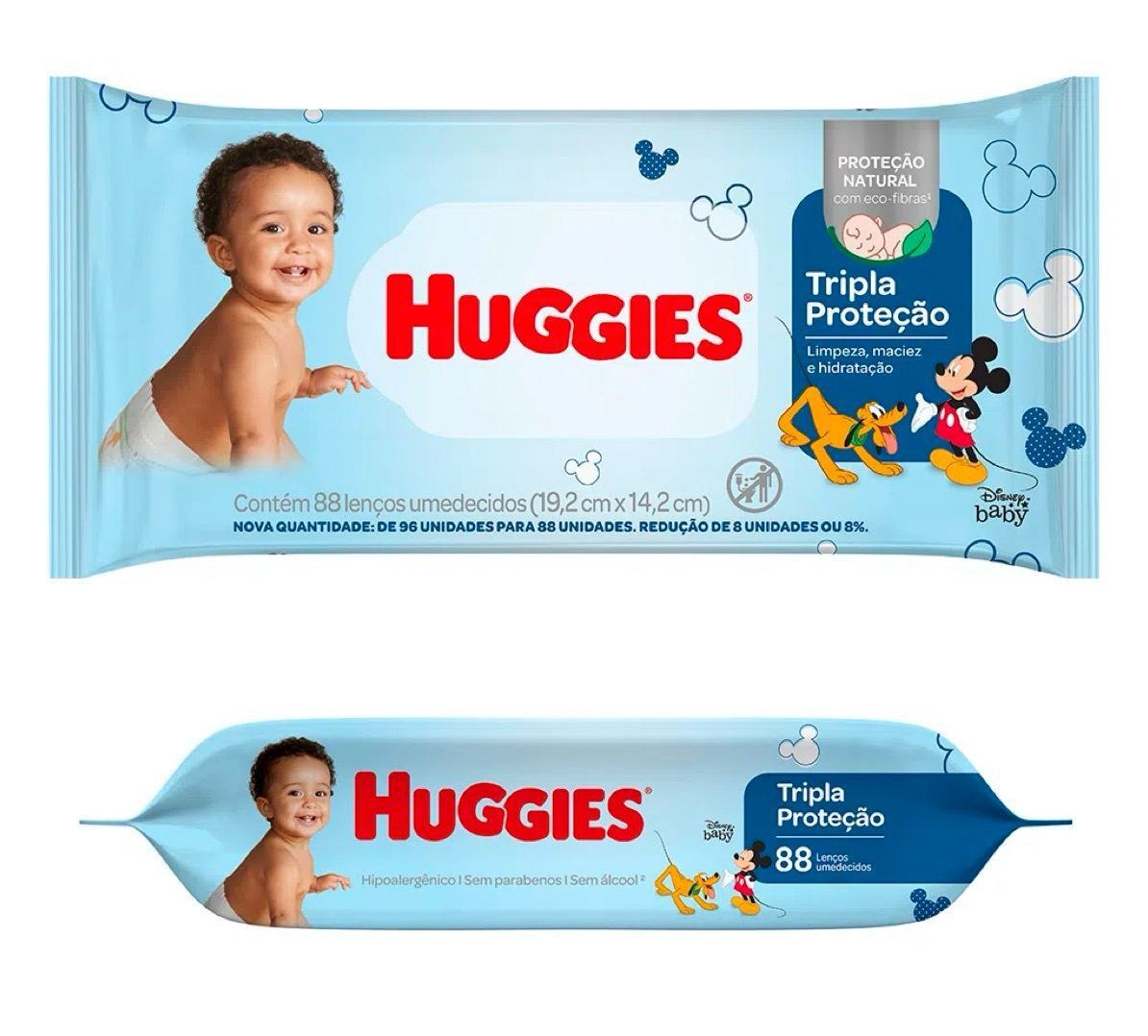 Lenços Umedecidos Huggies Tripla Proteção 88 Unidades