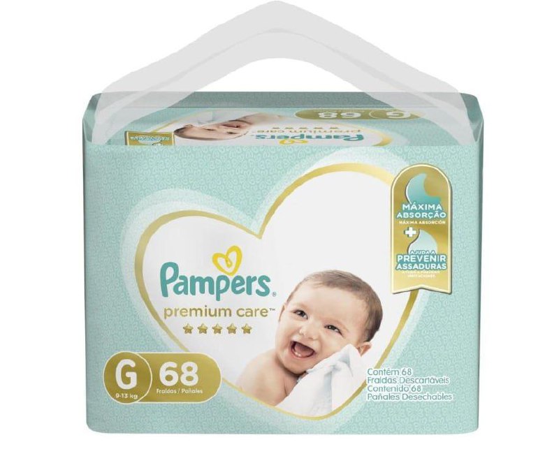 Pampers Fralda Premium Care G 68 Unidades