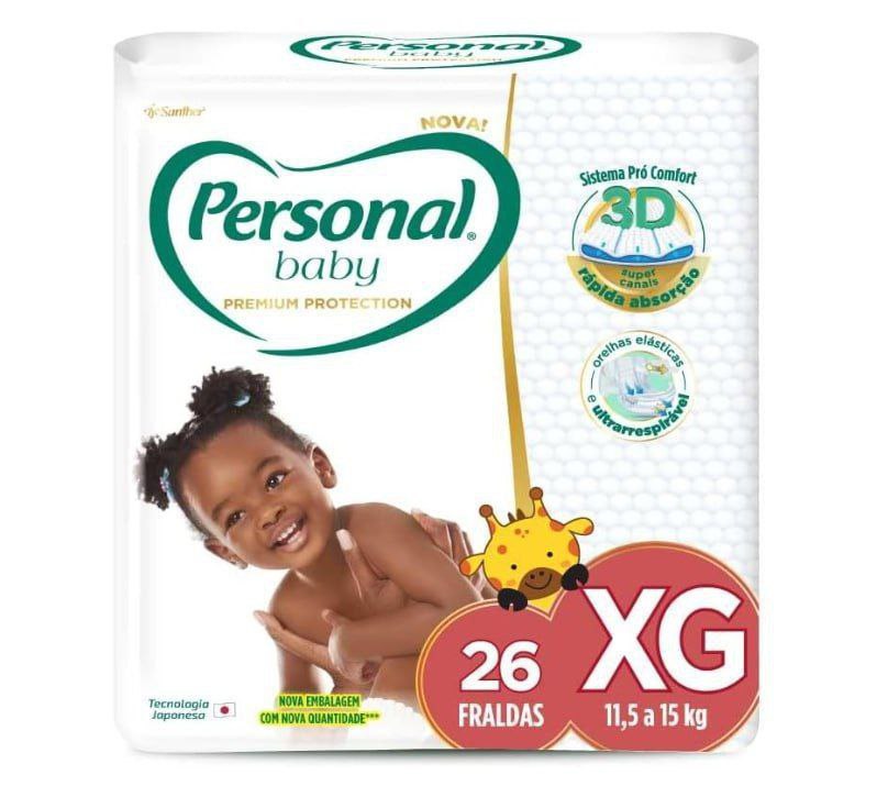 Personal Fralda Baby Premium Protection Xg Com 26 Unidades