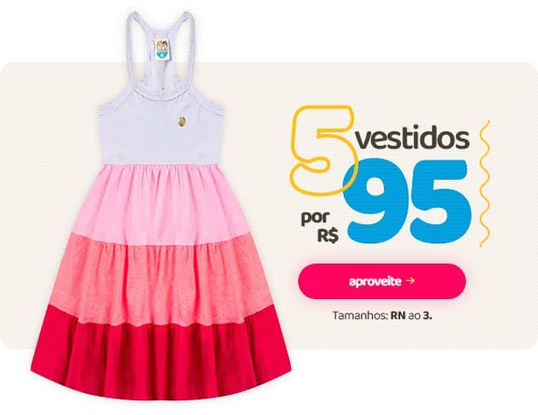 5  VESTIDOS POR R$95