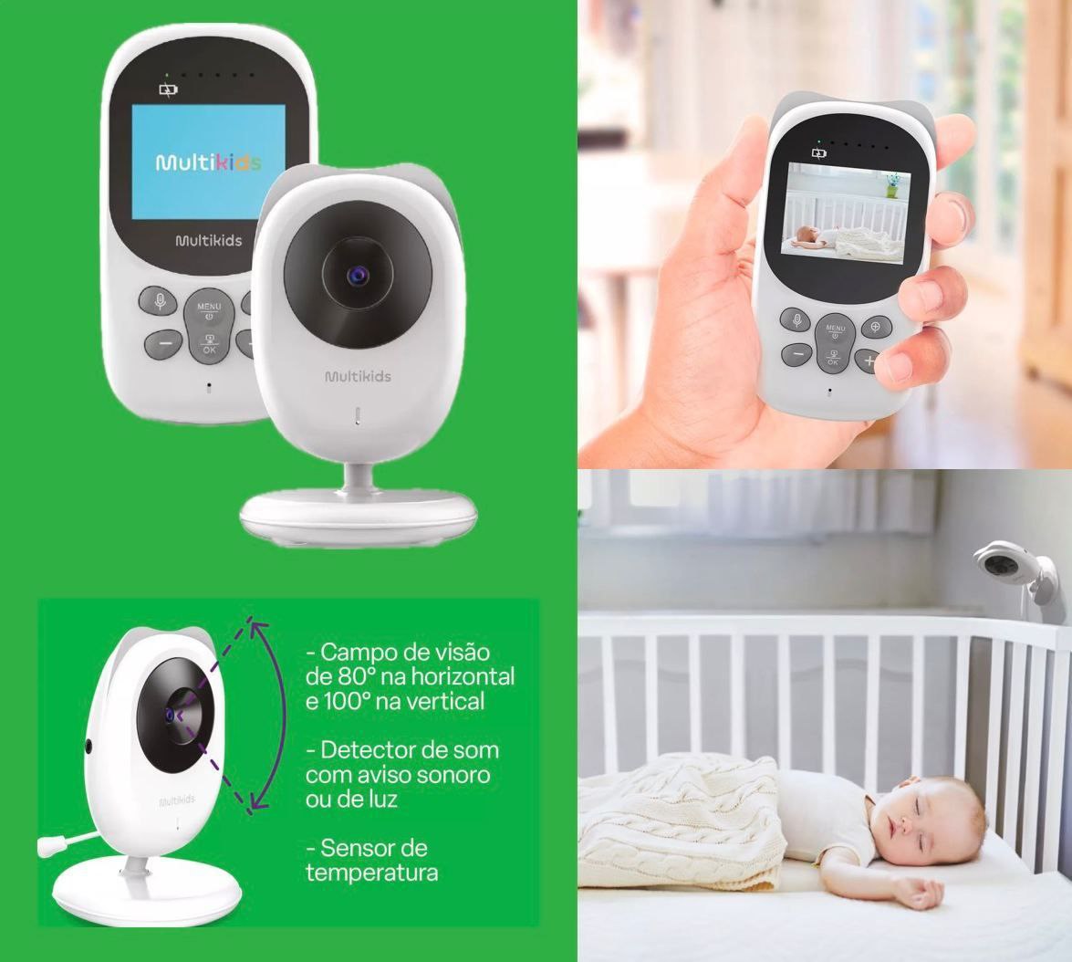 Babá Eletrônica Corujinha Sem Fio Bivolt Multikids - Bb1245