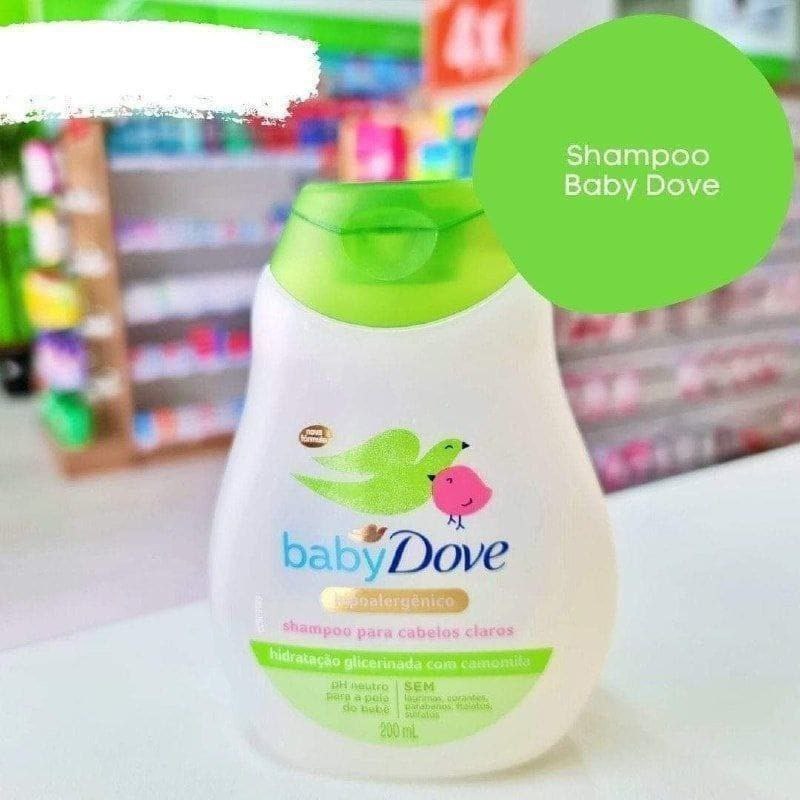 Baby Dove Shampoo Hidratação Glicerinada Camomila 200ml, Branco