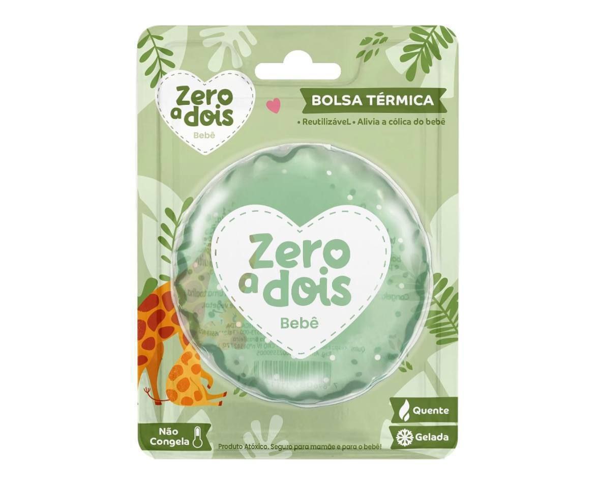 Bolsa térmica para Bebê, Alivia a cólica, com blister, Zero a dois, Verde