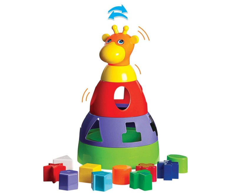 Brinquedo Educativo Girafa Didática com Blocos Merco Toys
