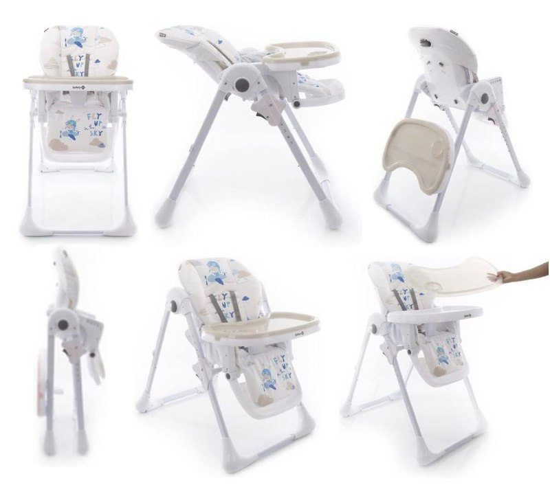 Cadeira de Alimentação Portátil Safety 1st Feed Sky - 7 Posições de Altura 0 a 23kg