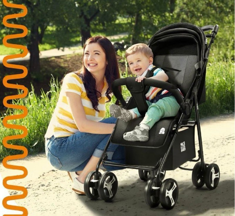 Carrinho Passeio Flick 0-15kg Preto Multikids Baby BB444