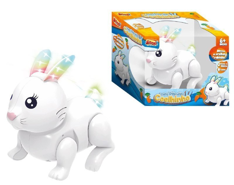 Coelhinho Saltitante com Luz e Som, Zoop Toys