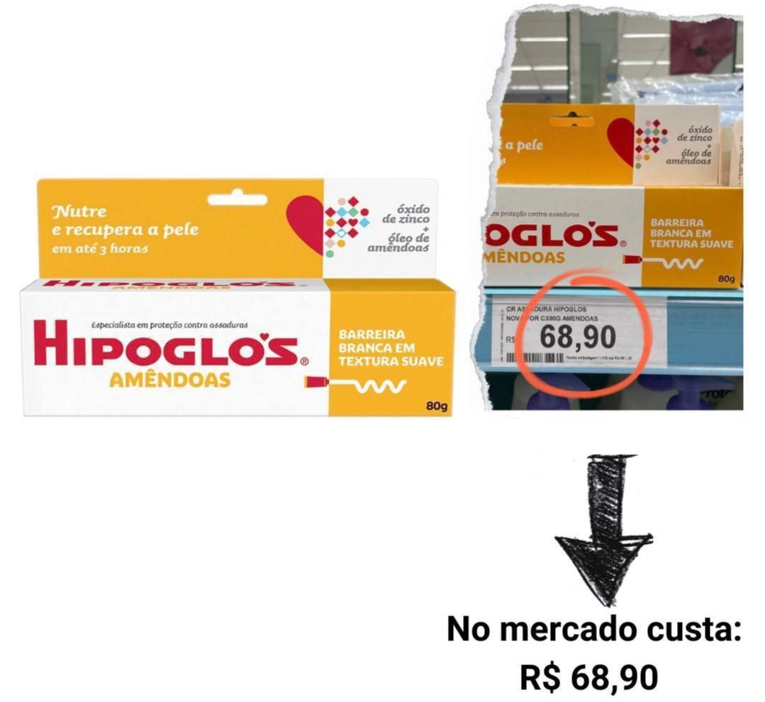 Creme Assadura 80G Amêndoas Unit, Hipoglós