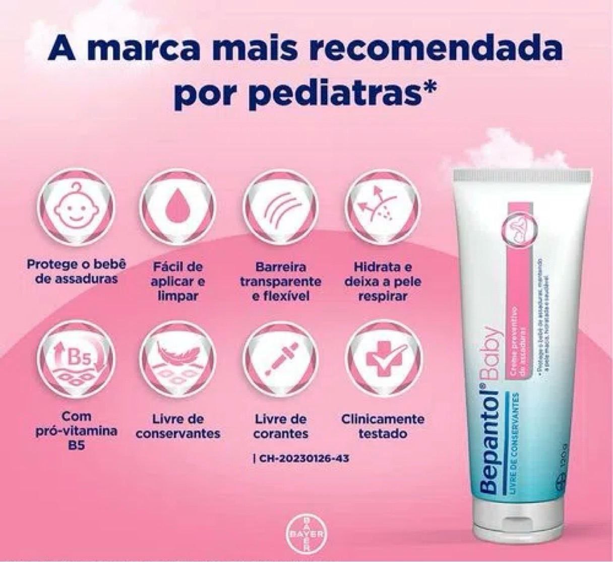Creme Preventivo de Assaduras Bepantol Baby 120g