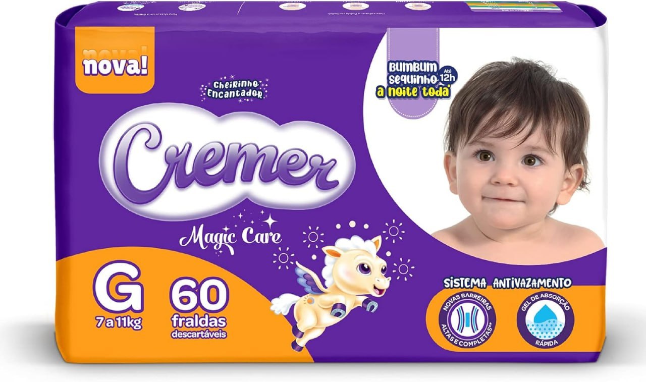 Cremer Fralda Hiper G 60 Unidades