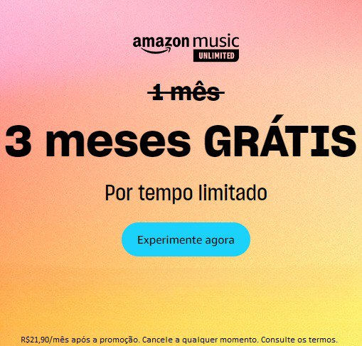 DE GRAÇA DE VERDADE ‼️3 MESES DE AMAZON MUSIC UNLIMITED GRÁTIS 😱