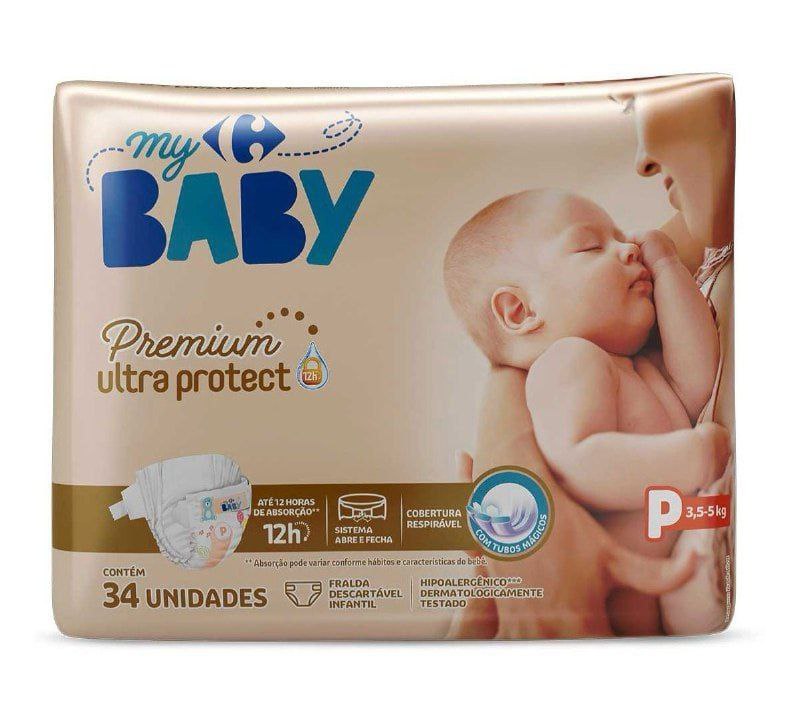 Fralda Carrefour My baby P 34 Unidades