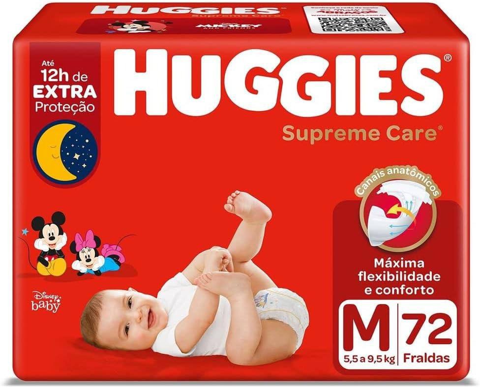 Fralda Huggies Supreme Care M 72 unidades