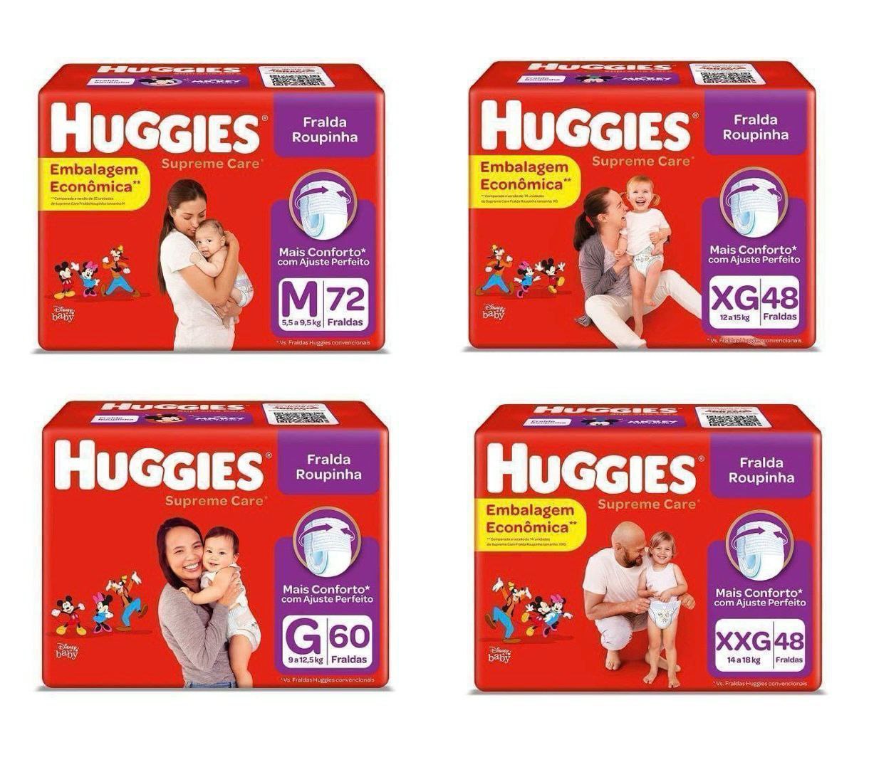 Fralda Huggies Supreme Care Roupinha