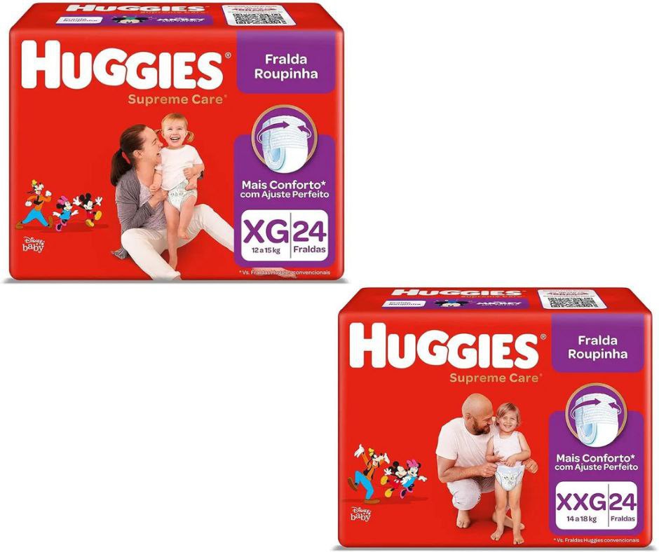 Fralda Huggies Supreme Care Roupinha