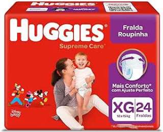 Fralda huggies supreme care roupinha XG 24 unidades
