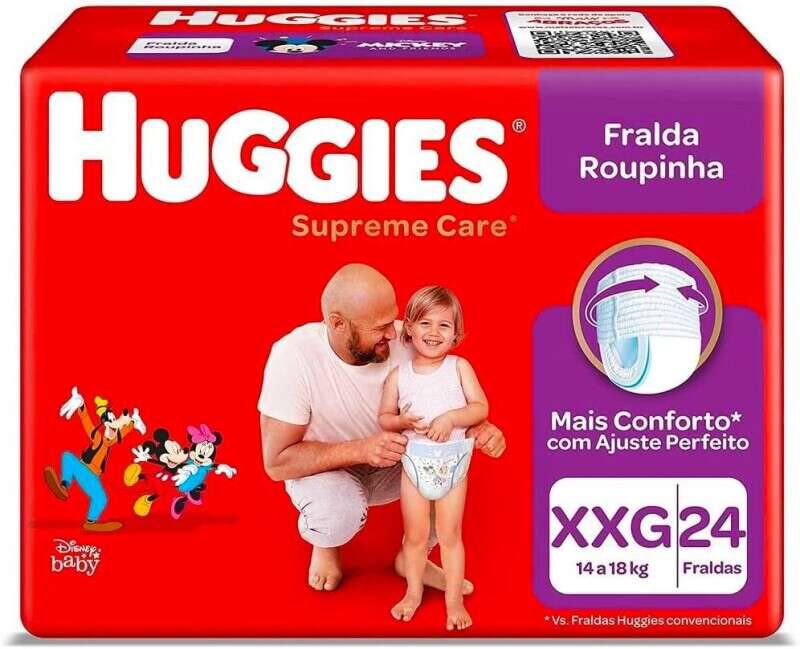 Fralda huggies supreme care roupinha XXG 24 unidades