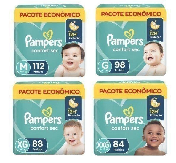Fralda Pampers Confort Sec M ao XXG