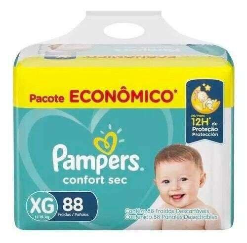 Fralda Pampers Confort Sec XG 88 Unidades
