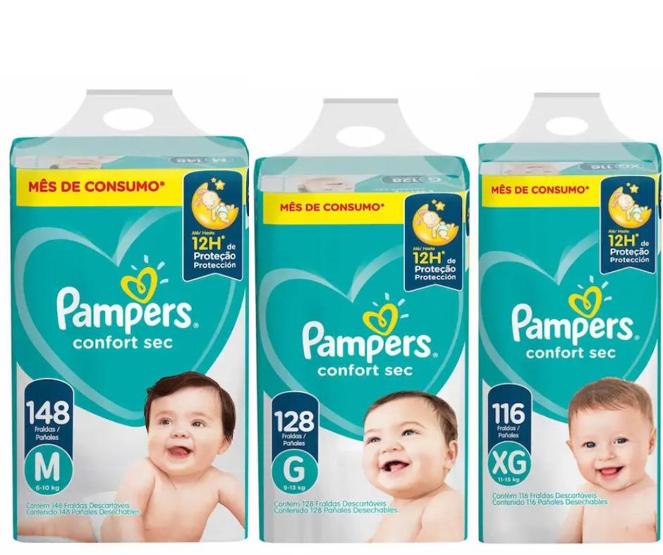 Fralda Pampers Confort Sec