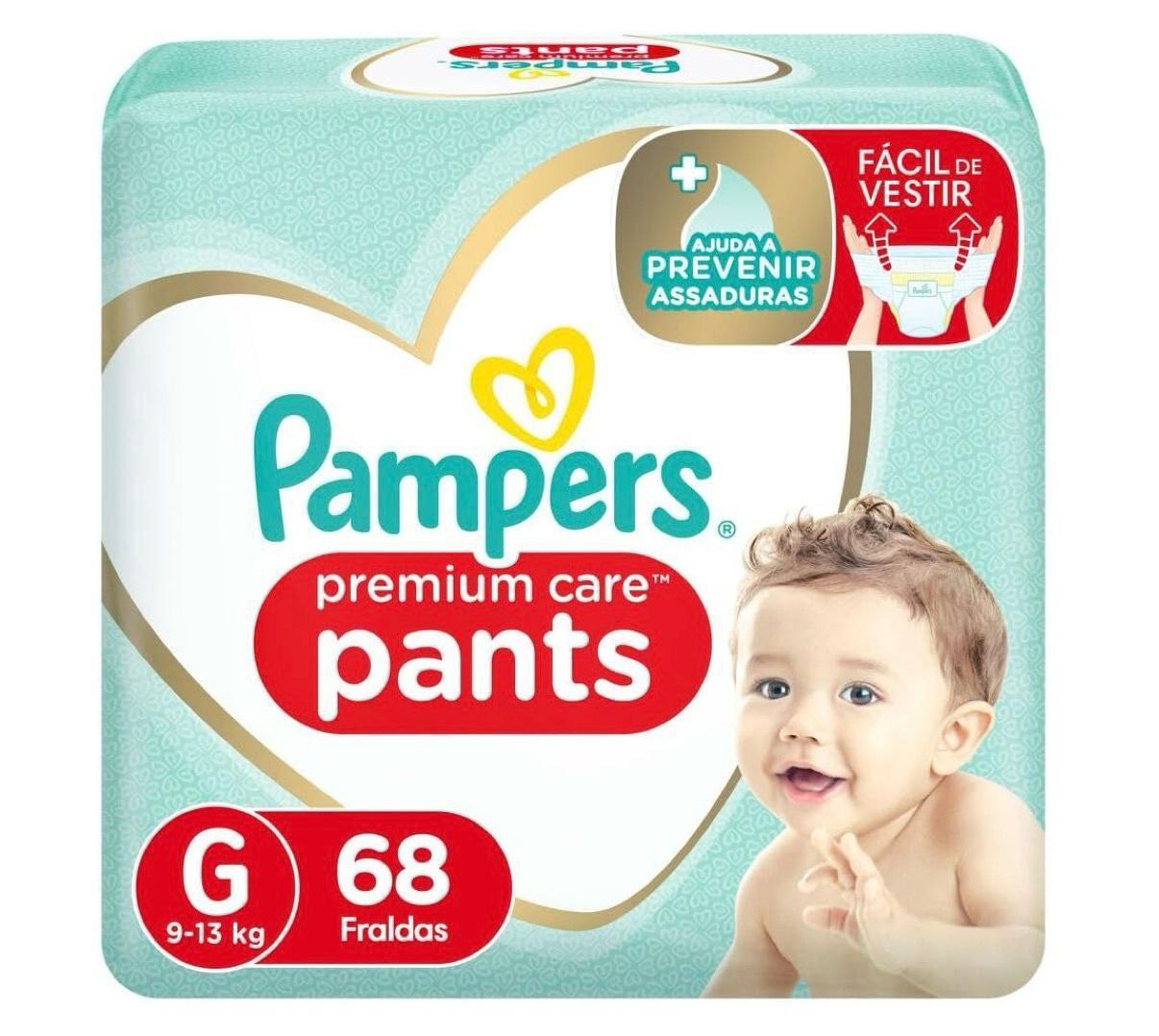 Fralda Pampers Premium Care Pants G 68 Unidades