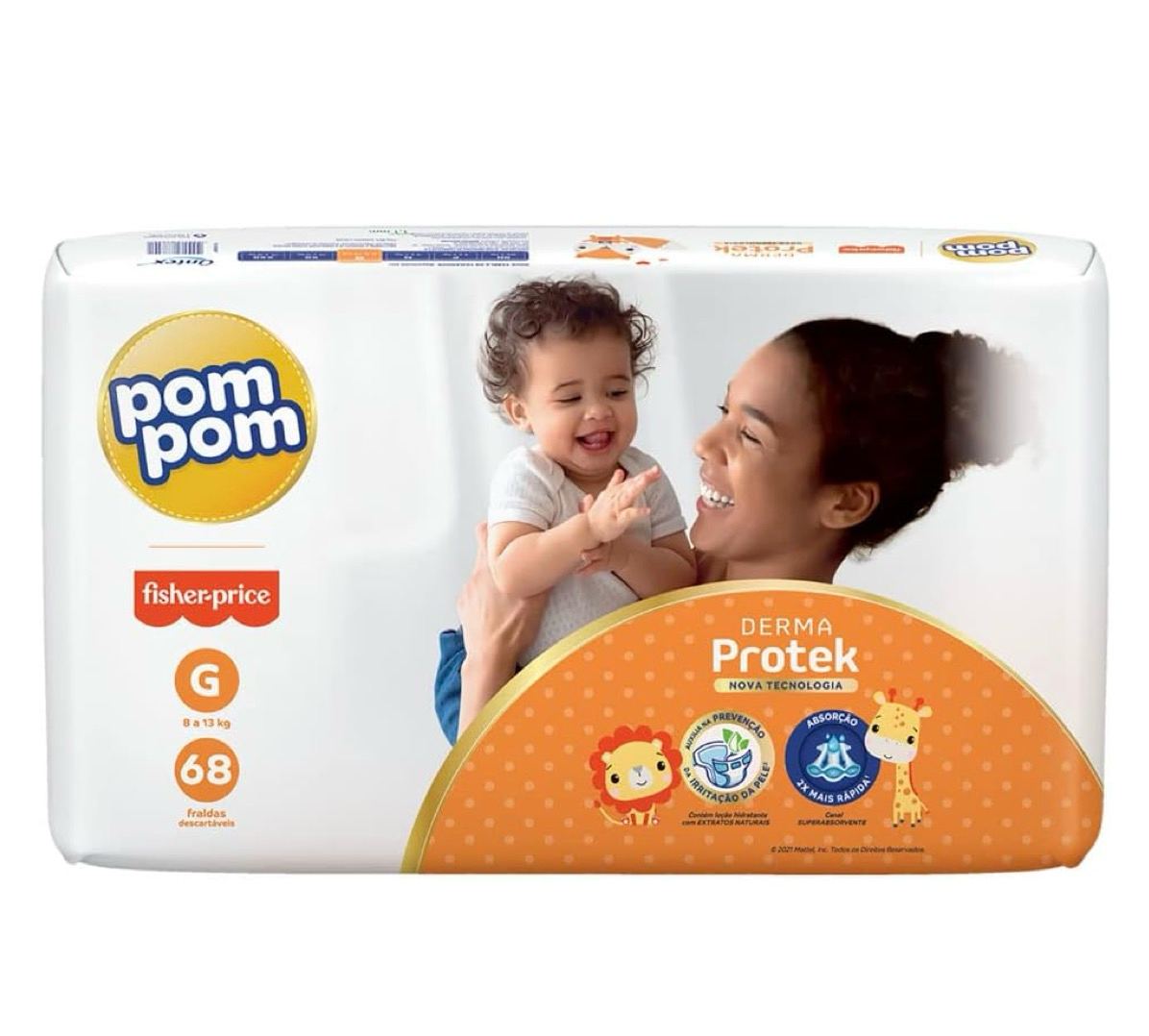 Fralda Pom Pom Protek G 68 unidades