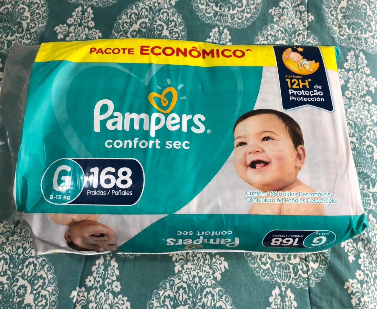 Fraldas Pampers Confort Sec G 168 Unidades,