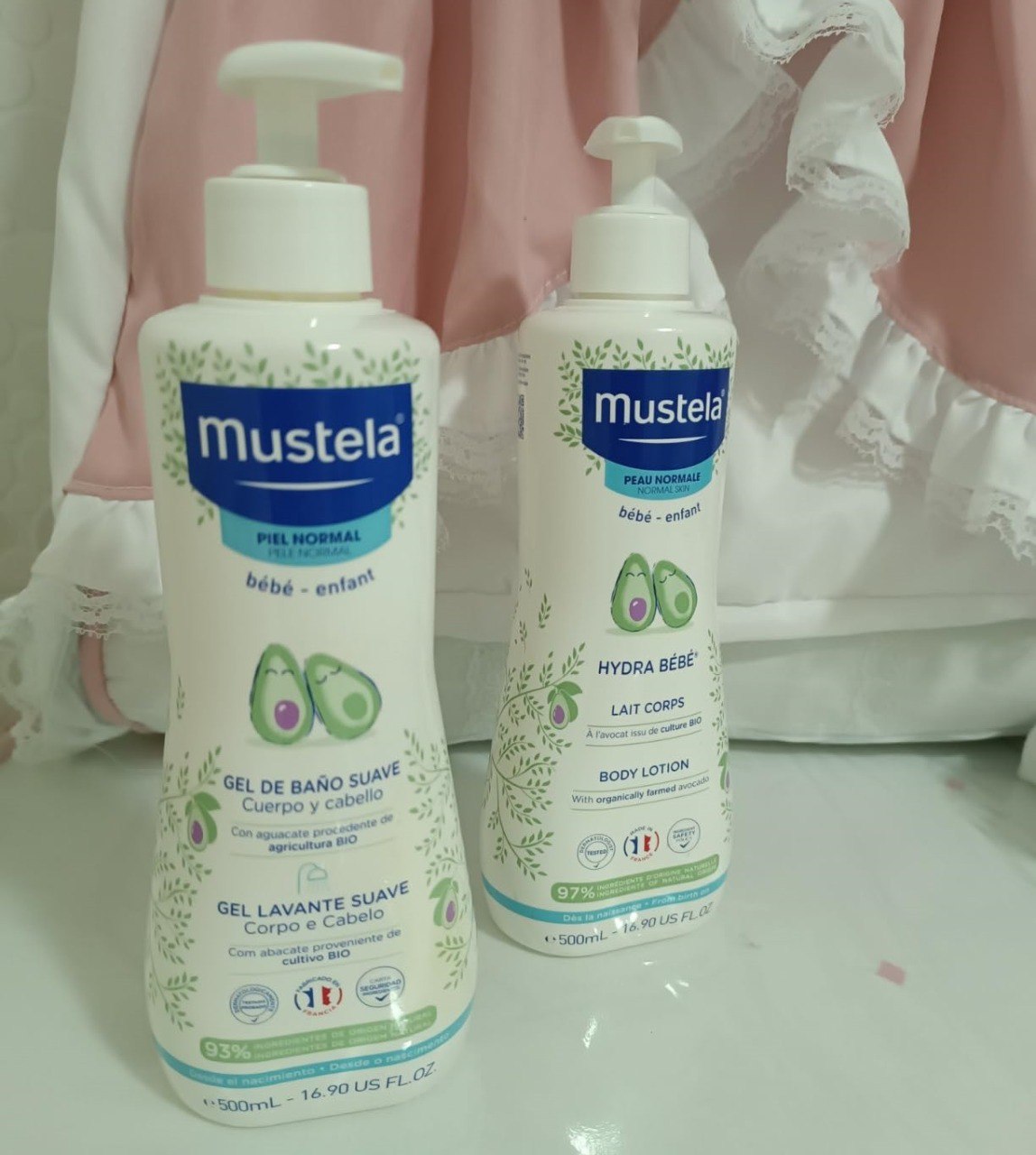 Gel Lavante Suave Mustela Bebê Corpo e Cabelo 500ml