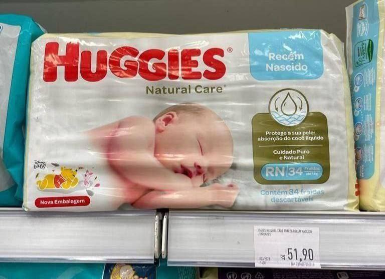 Huggies NATURAL CARE RN - Fralda recém-nascido, 34 unidades