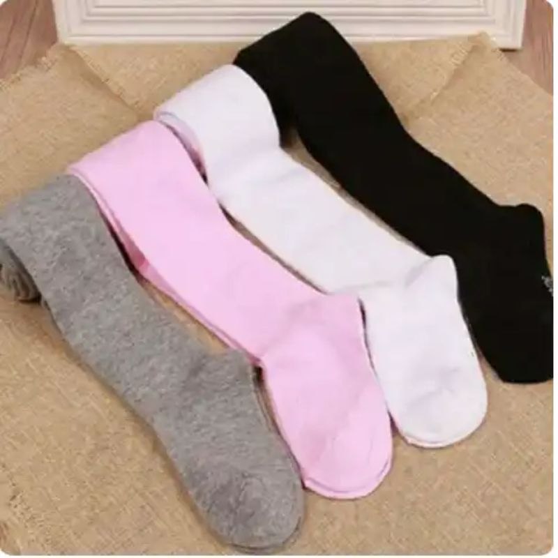 Kit 4 Meia Calça Infantil Pares varia Cores Estampa 1-12 ano