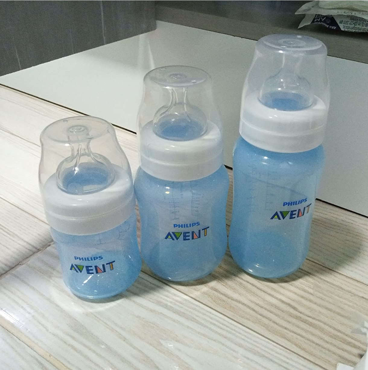 Kit Mamadeiras Avent Classic Azul 125, 260ml e 330ml