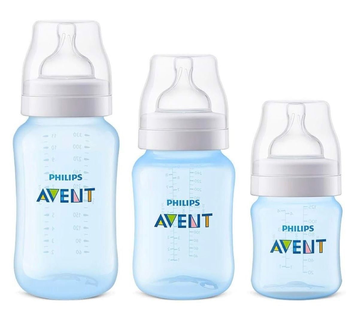 Kit Mamadeiras Avent Classic Azul 125, 260ml e 330ml