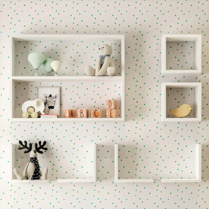 Kit Nicho Quarto De Bebe 7 Pecas Slim Nicho Decorativo