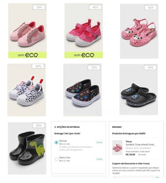 Mais de 1600 opções!