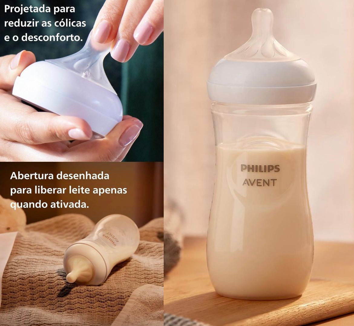 Mamadeira Pétala 3.0 Transparente 330ml