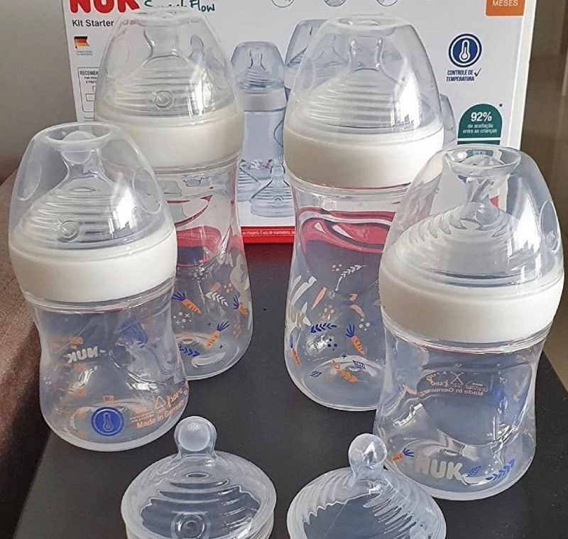 NUK Kit Starter Mamadeiras E Bicos Anticólica Essence Smart Flow 150 E 270Ml - Branco