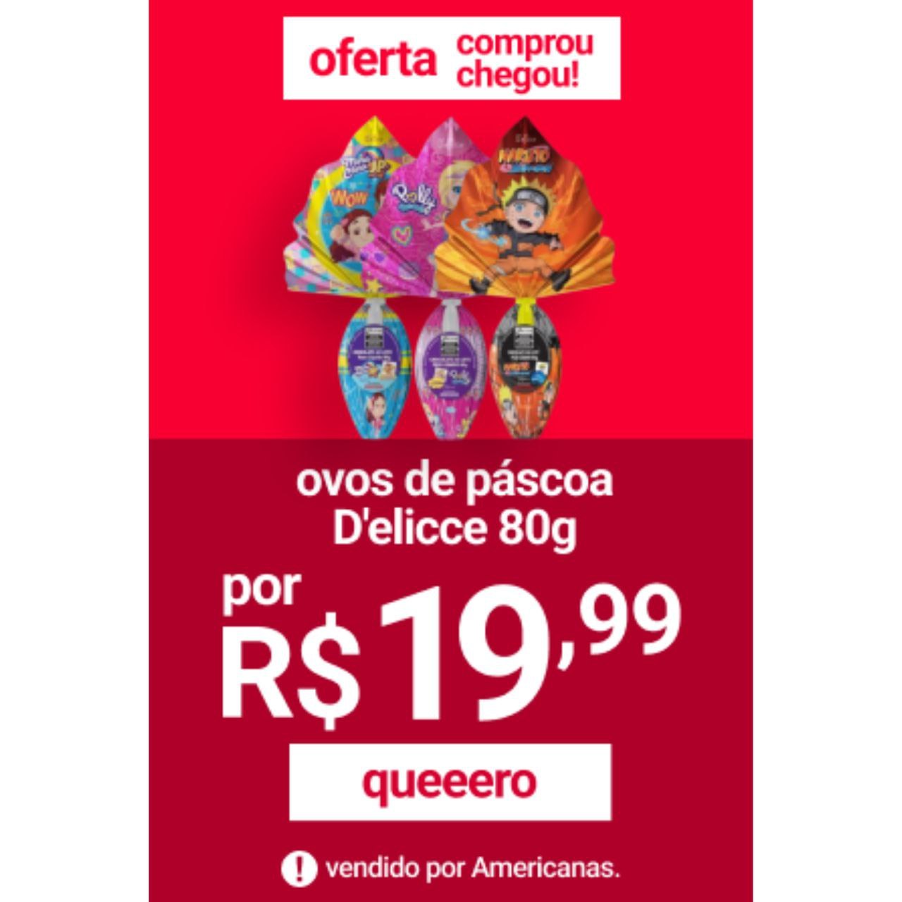 Ovo de Páscoa delicce 80g
