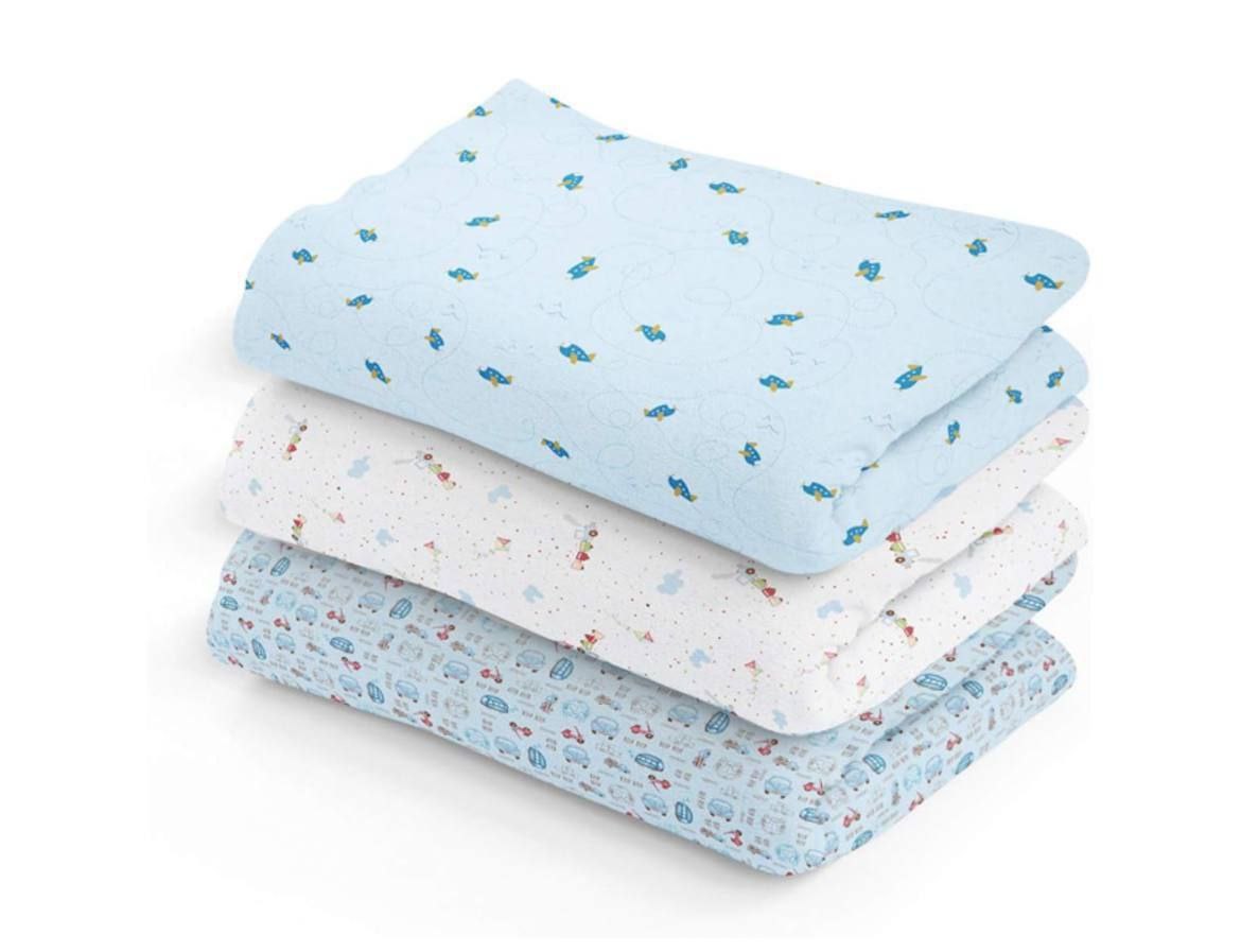Papi Textil Cueiro Flanel Papi Estampado Para Bebê 80Cm X 60Cm Contém 03 Un