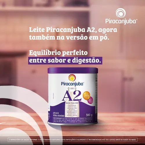Piracanjuba Leite Em Pó Integral Instantâneo A2 380G -