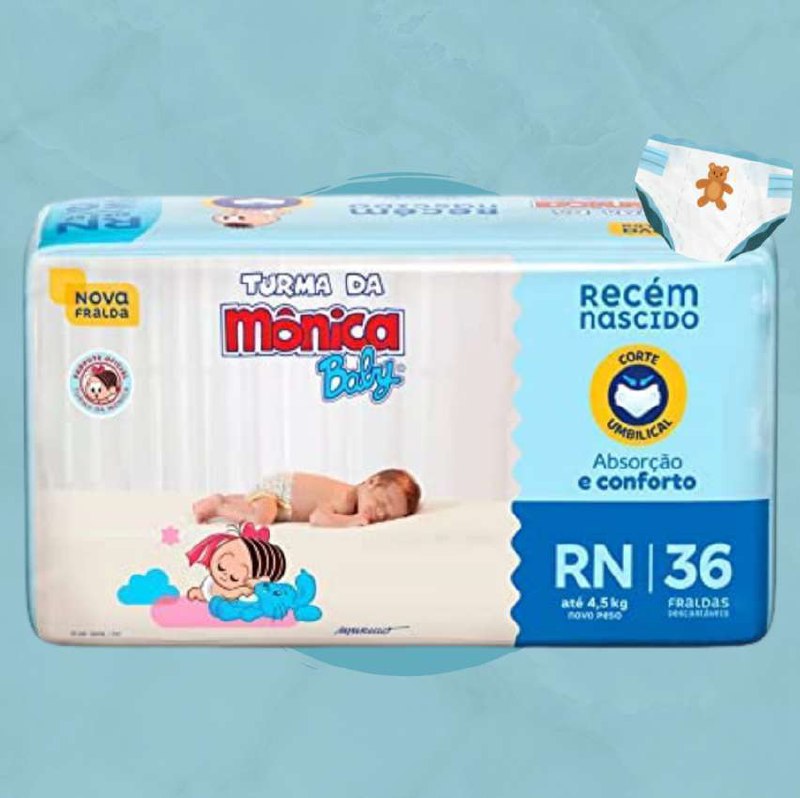 👶🏻 SÃO 36 FRALDAS! Essa é para Recém nascidos‼