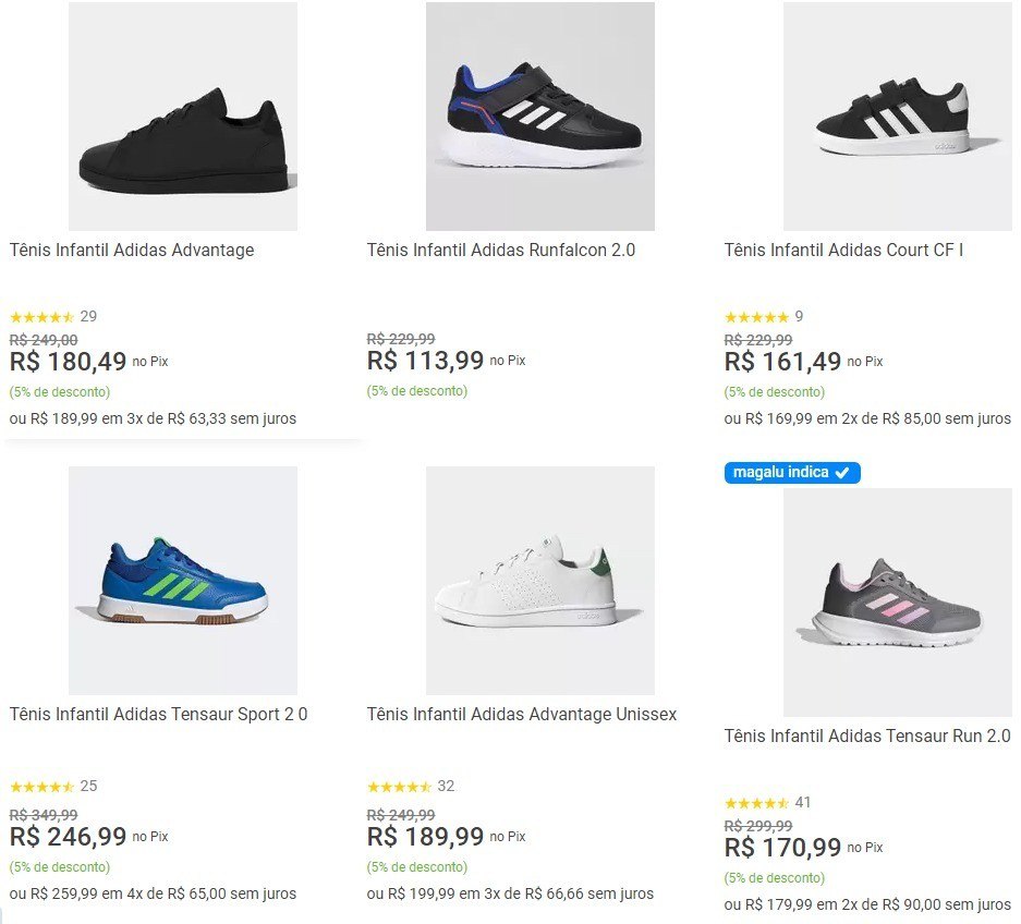Seleção de Tênis ADIDAS INFANTIL  👟👶🏼