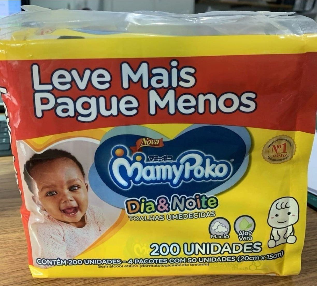 Toalha Umedecida Mamypoko Dia & Noite Com 200 Unidades Preço Especial