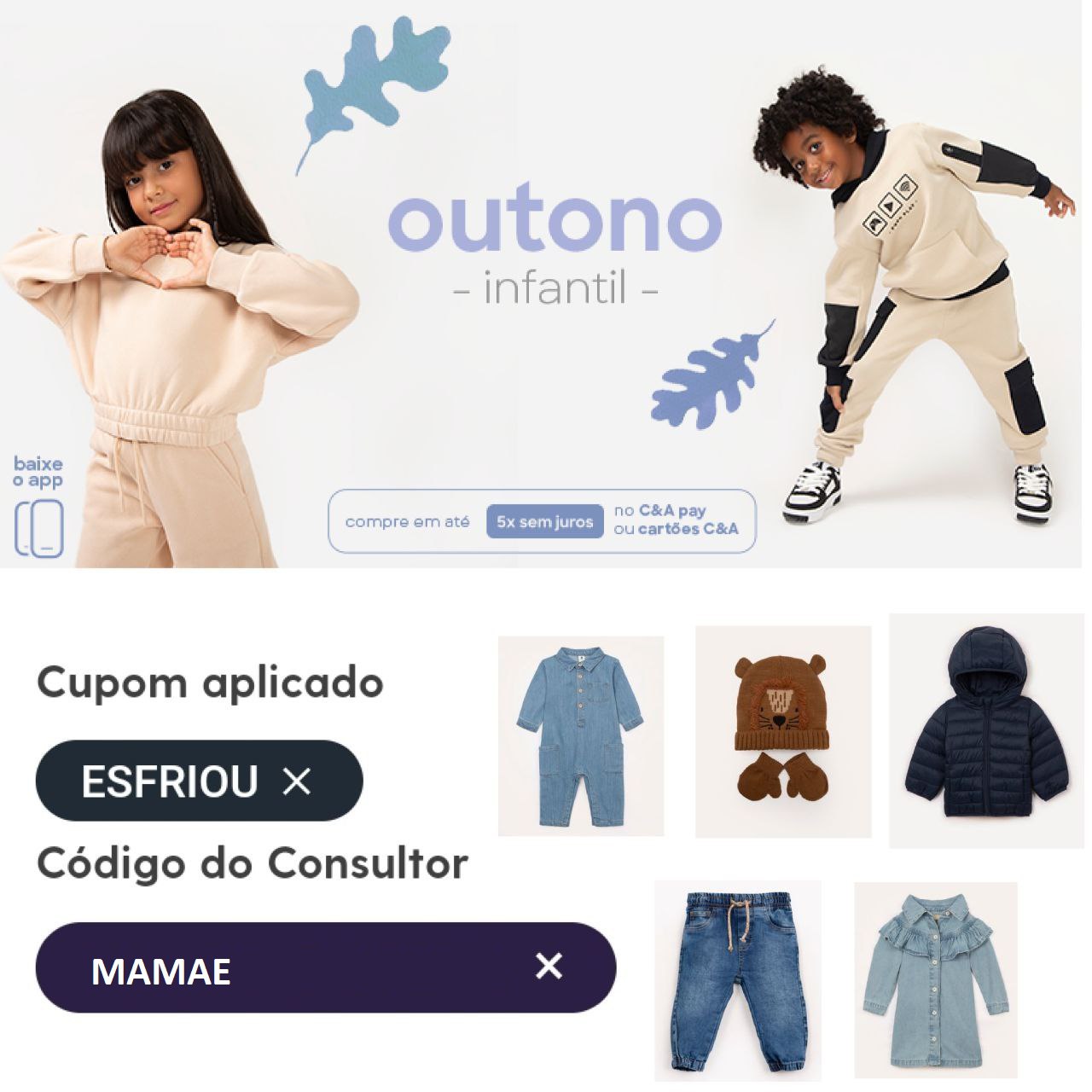 🚨 15%OFF EM TODO O SITE e APP DA C&A, INCLUINDO REMARCADOS e SEM PEDIDO MÍNIMO!!