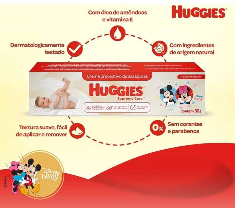Creme Preventivo de Assaduras Huggies Supreme Care - 80g