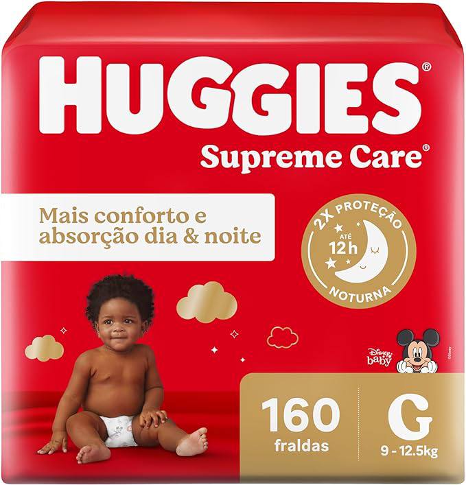 Fralda Huggies Supreme Care G 160 unidades