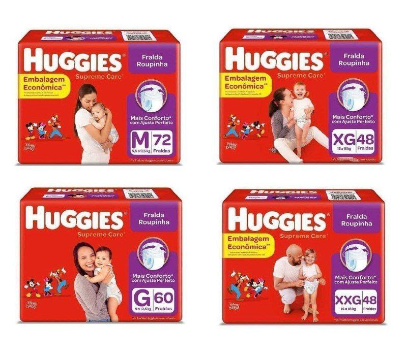 Fralda Huggies Supreme Care Hiper Roupinha