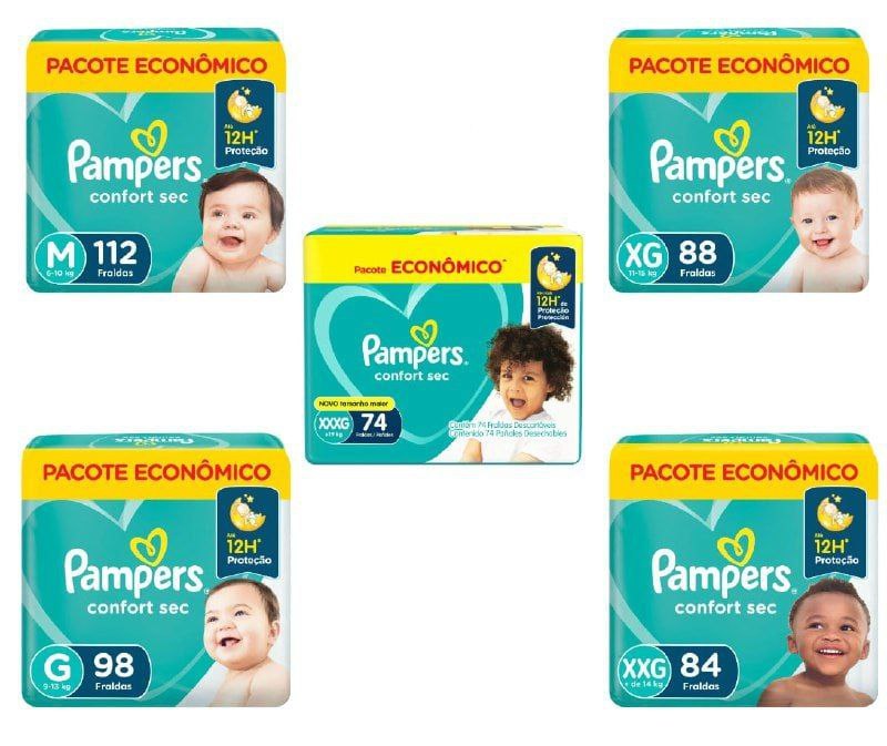 Fralda Pampers Confort Sec